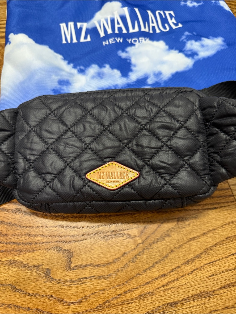 MZ Wallace Black Quilted Waist Bag with Adjustable Strap - Picture 2 of 3